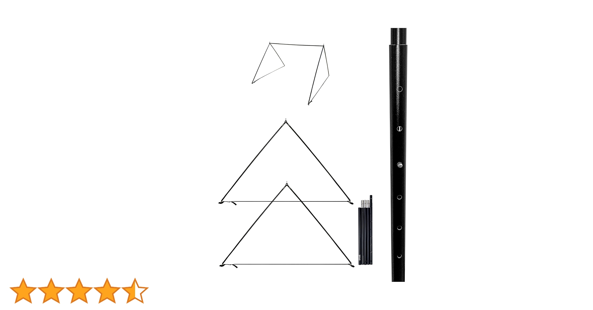 Amazon | 8tail 二又ポール アルミ 19mm サイズ118.5×190cm 軽量